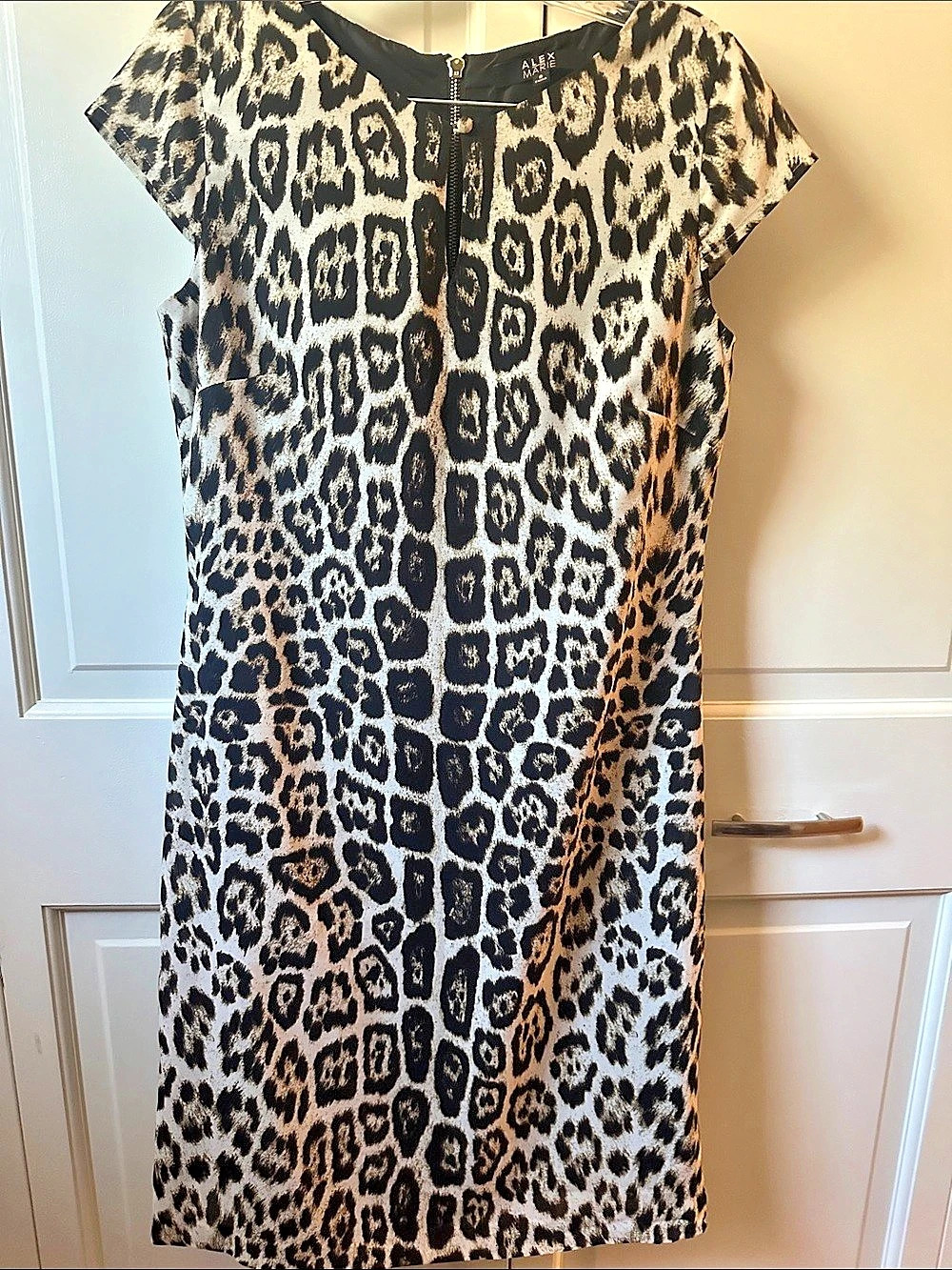 Alex Marie Animal Print Mini Dress Size 6 Like New